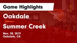 Oakdale  vs Summer Creek  Game Highlights - Nov. 28, 2019