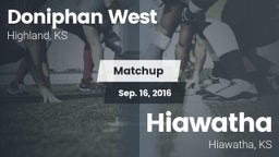 Matchup: Doniphan West vs. Hiawatha  2016