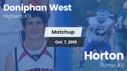 Matchup: Doniphan West vs. Horton  2016
