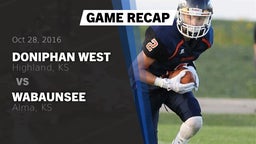 Recap: Doniphan West  vs. Wabaunsee  2016