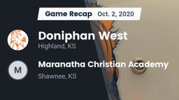 Recap: Doniphan West  vs. Maranatha Christian Academy 2020