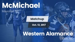 Matchup: McMichael vs. Western Alamance  2017