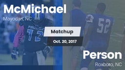 Matchup: McMichael vs. Person  2017