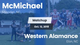 Matchup: McMichael vs. Western Alamance  2018