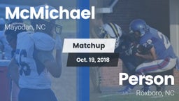 Matchup: McMichael vs. Person  2018