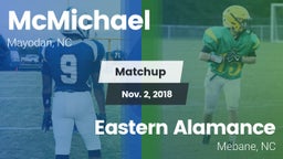 Matchup: McMichael vs. Eastern Alamance  2018