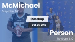 Matchup: McMichael vs. Person  2019