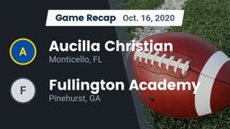 Recap: Aucilla Christian  vs. Fullington Academy 2020