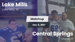 Matchup: Lake Mills vs. Central Springs  2017