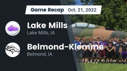 Recap: Lake Mills  vs. Belmond-Klemme  2022