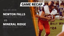 Recap: Newton Falls  vs. Mineral Ridge  2016