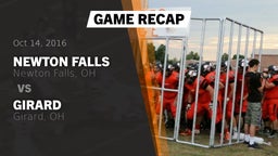 Recap: Newton Falls  vs. Girard  2016