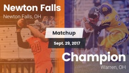 Matchup: Newton Falls High vs. Champion  2017