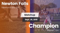 Matchup: Newton Falls High vs. Champion  2018