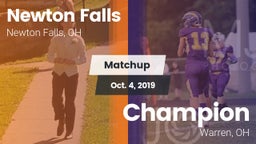 Matchup: Newton Falls High vs. Champion  2019