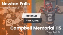 Matchup: Newton Falls High vs. Campbell Memorial HS 2020