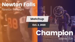 Matchup: Newton Falls High vs. Champion  2020