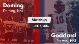 Matchup: Deming vs. Goddard  2016