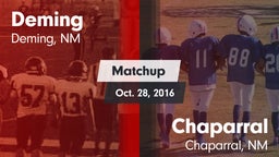 Matchup: Deming vs. Chaparral  2016