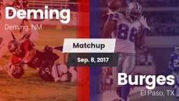 Matchup: Deming vs. Burges  2017
