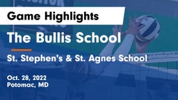 The Bullis School vs St. Stephen's & St. Agnes School Game Highlights - Oct. 28, 2022