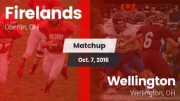 Matchup: Firelands vs. Wellington  2016