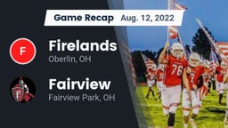 Recap: Firelands  vs. Fairview  2022