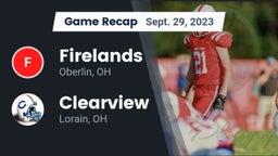 Recap: Firelands  vs. Clearview  2023