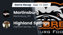 Recap: Martinsburg  vs. Highland Springs  2021