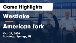 Westlake  vs American fork Game Highlights - Oct. 27, 2020