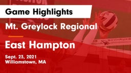 Mt. Greylock Regional  vs East Hampton Game Highlights - Sept. 23, 2021