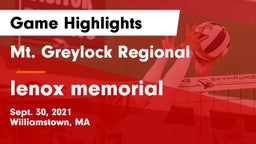 Mt. Greylock Regional  vs lenox memorial  Game Highlights - Sept. 30, 2021