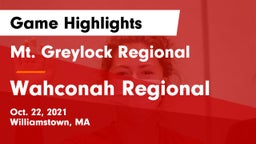 Mt. Greylock Regional  vs Wahconah Regional  Game Highlights - Oct. 22, 2021