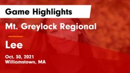 Mt. Greylock Regional  vs Lee  Game Highlights - Oct. 30, 2021