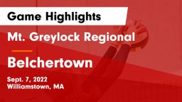 Mt. Greylock Regional  vs Belchertown  Game Highlights - Sept. 7, 2022