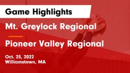 Mt. Greylock Regional  vs Pioneer Valley Regional Game Highlights - Oct. 25, 2022