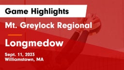 Mt. Greylock Regional  vs Longmedow Game Highlights - Sept. 11, 2023