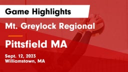 Mt. Greylock Regional  vs Pittsfield MA Game Highlights - Sept. 12, 2023