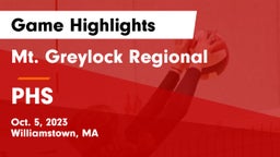 Mt. Greylock Regional  vs PHS Game Highlights - Oct. 5, 2023