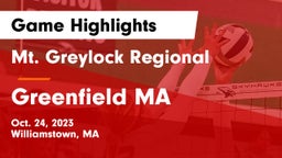 Mt. Greylock Regional  vs Greenfield MA Game Highlights - Oct. 24, 2023