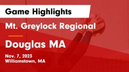 Mt. Greylock Regional  vs Douglas MA Game Highlights - Nov. 7, 2023
