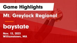 Mt. Greylock Regional  vs baystate Game Highlights - Nov. 13, 2023
