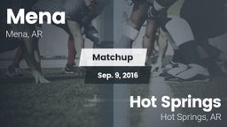 Matchup: Mena vs. Hot Springs  2016