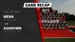 Recap: Mena  vs. Ashdown  2016