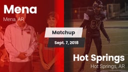 Matchup: Mena vs. Hot Springs  2018