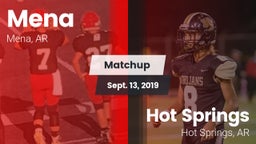 Matchup: Mena vs. Hot Springs  2019