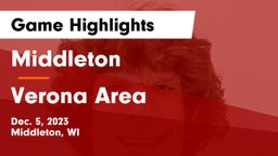 Middleton  vs Verona Area  Game Highlights - Dec. 5, 2023