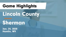 Lincoln County  vs Sherman Game Highlights - Jan. 24, 2020