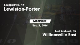 Matchup: Lewiston-Porter vs. Williamsville East  2016
