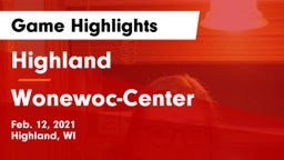 Highland  vs Wonewoc-Center  Game Highlights - Feb. 12, 2021